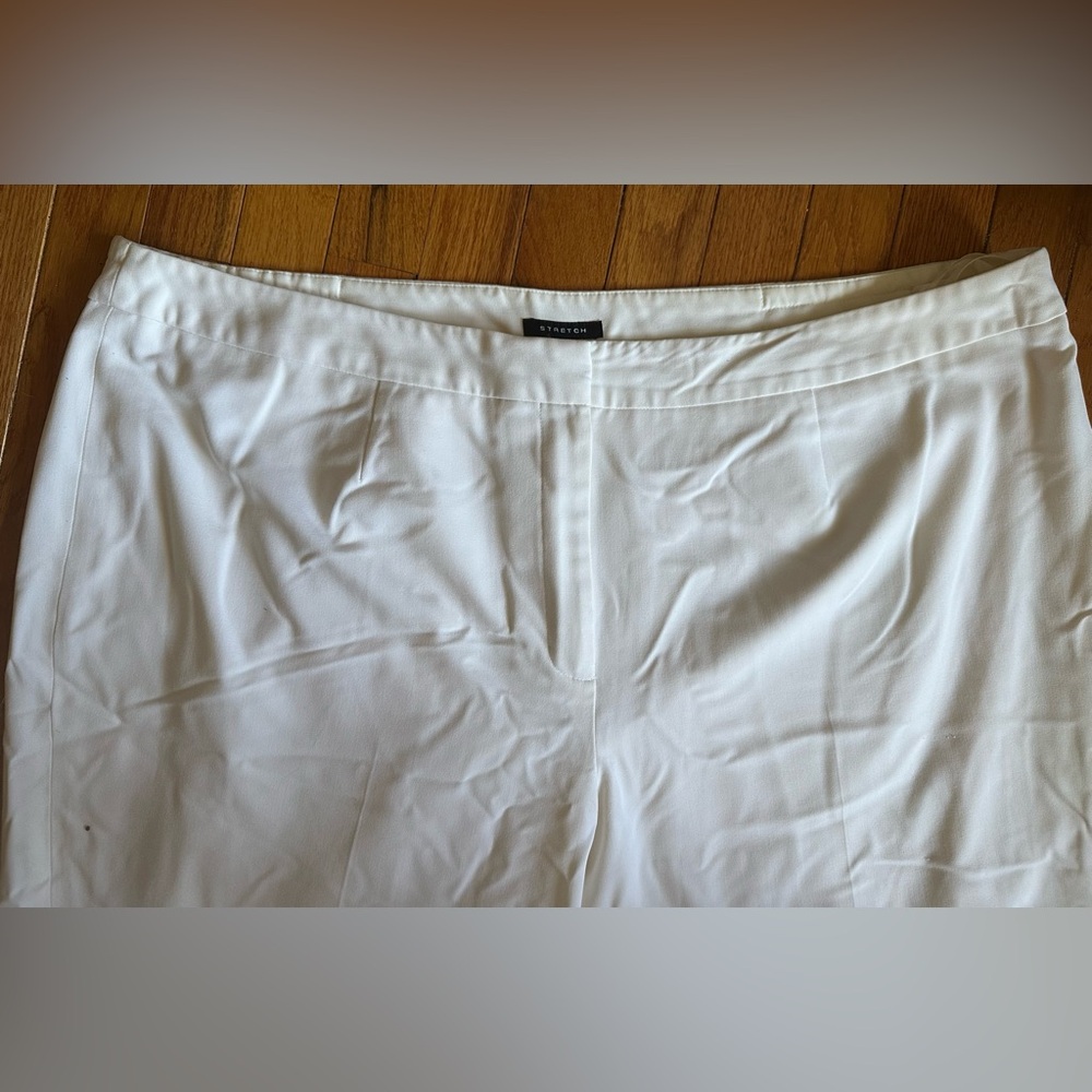 Jones N.Y. Collection Woman Stretch White Dress Pants Lined Summer Trousers 22W - Picture 4 of 15